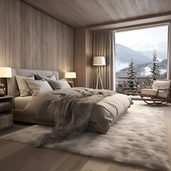 alpine chic style living room interior design