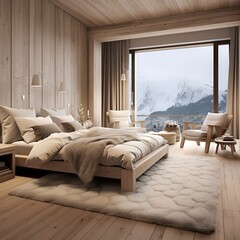 alpine chic style living room interior design