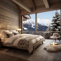 alpine chic style living room interior design