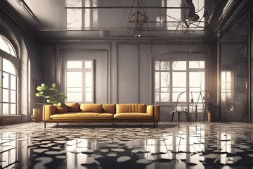 Hipster style interior background