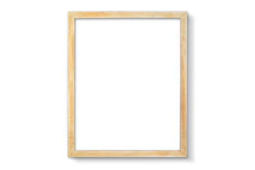 Rustic Raw Wood Picture Frame Isolated