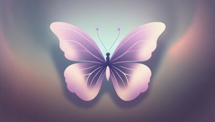 abstract blur gradient butterfly shape in pastel color y2k style element for social post banner...