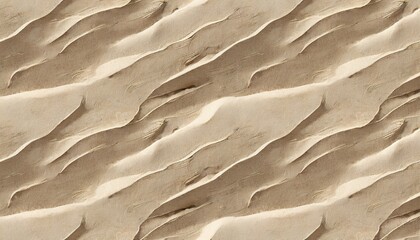 Fototapeta na wymiar seamless white sandy beach or desert sand dunes tileable texture boho chic light brown clay colored summer repeat pattern background a high resolution 3d rendering