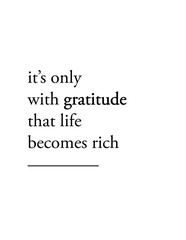 Obraz premium gratitude quote for canvas