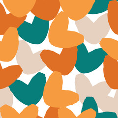 Seamless pattern. Multicolored hearts.