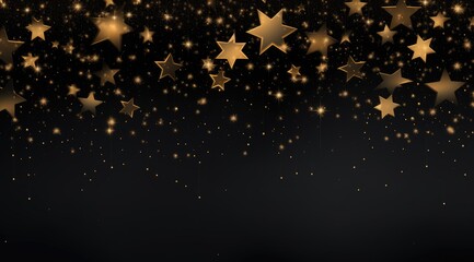 a christmas background with gold stars