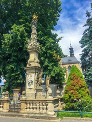 Fototapeta na wymiar town Kutna Hora, statue saint Mary, Unesco 