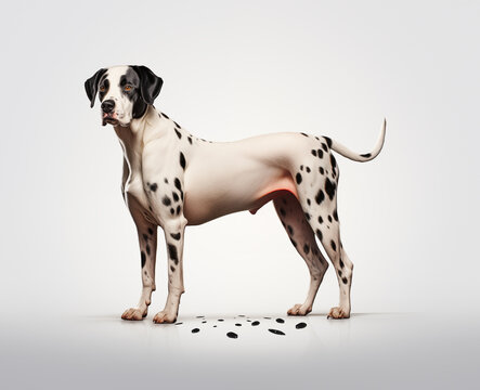 Dog loosing his spots on the floor