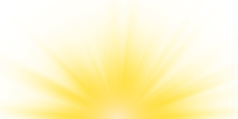 Sun light with glare. Golden flash png. Sun rays png. Vector illustration for perfect effect with sparkles.