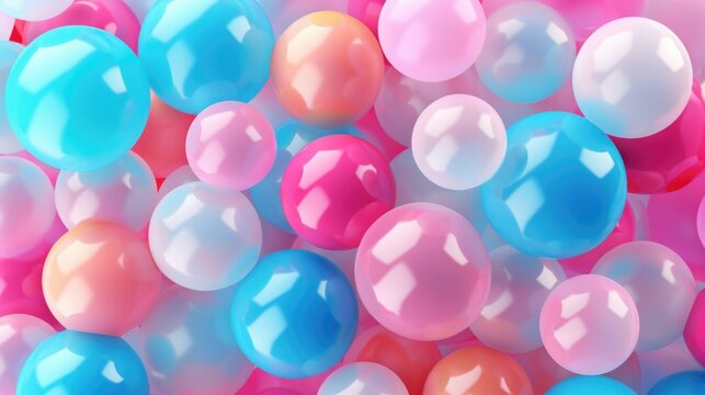 abstract background with colorful pastel bubble shapes