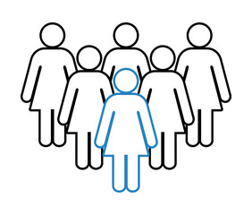 Symbol, ikona kobiet. Plik wektorowy.