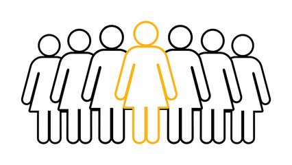 Symbol, ikona kobiet. Plik wektorowy.