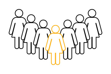 Symbol, ikona kobiet. Plik wektorowy.