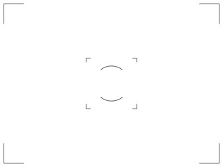 Camera frame viewfinder screen of photo, video recorder digital display with camera frames. Vector target illustration