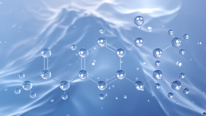 ethopabate molecular structure, 3d model molecule, coccidiostat, structural chemical formula view from a microscope