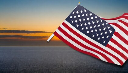 us flag with cut out background