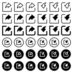 Arrow icon for download, upload, access, and add and subtraction.
