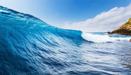 ocean blue wave on background photo for your design