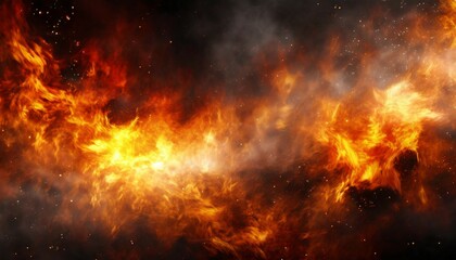 dark fire space epic powerful horizonta flame background
