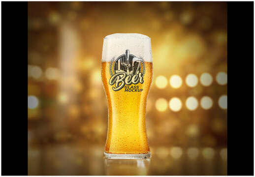 Beer Glass Mockup