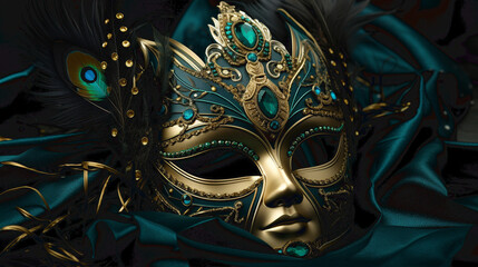 Mardi gras carnival festive mask