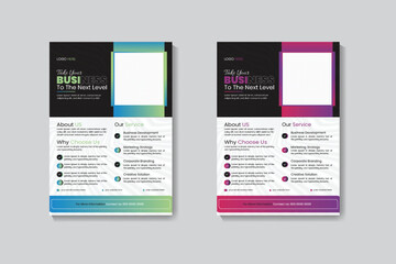 Modern creative corporate business flyer design template