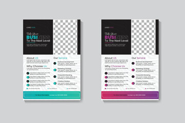 Modern creative corporate business flyer design template