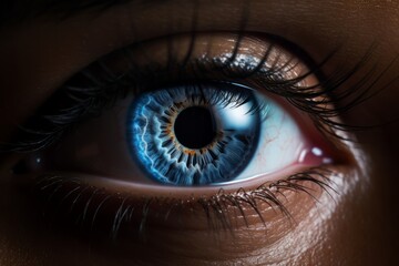 Detailed close up of human eye