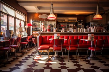 Classic American retro cafe, 50-60s
