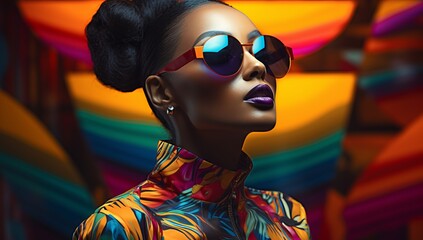 Sunglasses Sensation: Pop Art Fashion in Futuristic Glory
