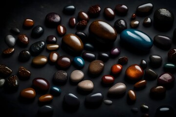 pills on black background, Stones, Wallpaper hd, Desktop backgrounds