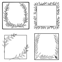 frame with leaves