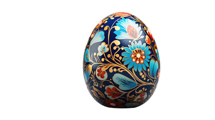 beautifull decorated Easter egg on transparent background