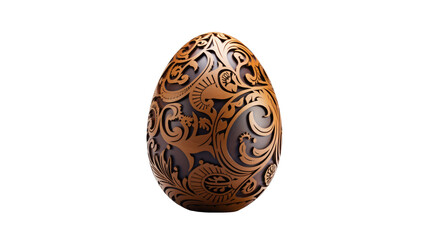 beautifull decorated Easter egg on transparent background
