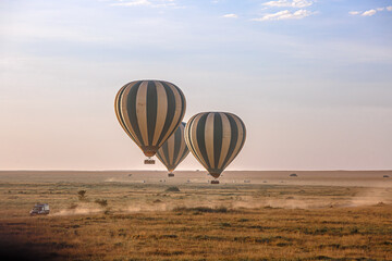 Serengeti Hot Air Balloon Safari - obrazy, fototapety, plakaty