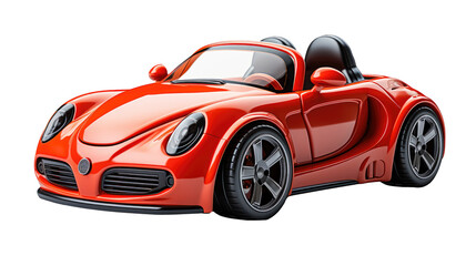 red retro car isolated on transparent