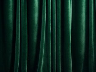Close-up luxury emerald curtain texture background