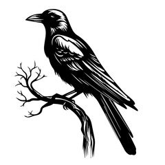 Crow Vector - obrazy, fototapety, plakaty