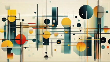 Abstract geometric pattern composition. Graphic Art