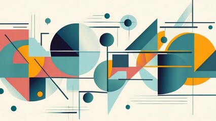 Abstract geometric pattern composition. Graphic Art