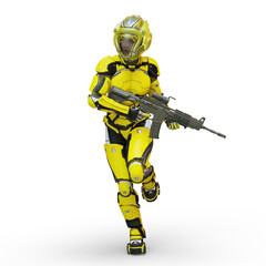 サイバーウーマン　3DCG レンダリング