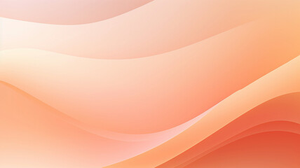 Abstract pastel orange and red minimalist gradient background. Trendy peach fuzz color backdrop with delicate waves.