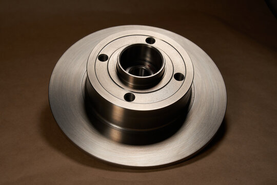 New brake disc on a craft paper.