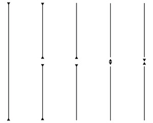 Vertical divider line collection