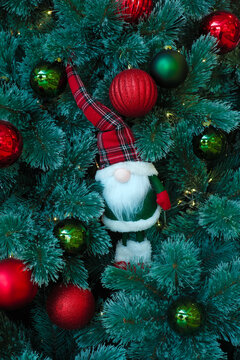 The beautiful christmas tree decoration