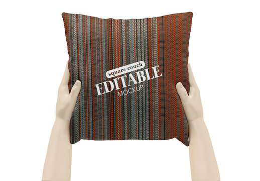 Pillow With Hands Mockup