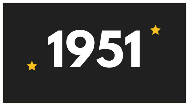 Vintage 1951 birthday, Made in 1951 Limited Edition, born in 1951 birthday design. 3d rendering flip board year 1951.