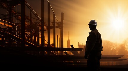 Fototapeta premium Engineer at construction site