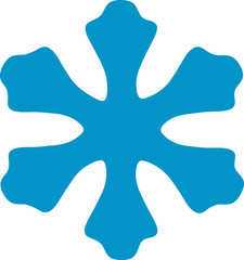 Snowflake vector illustration. Snow flake symbol design elements
