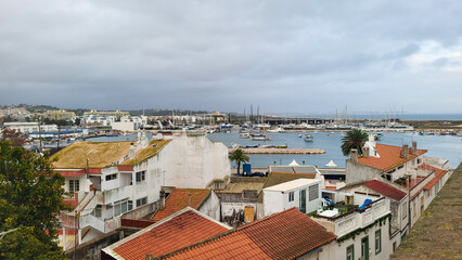 Fototapeta na wymiar City Lagos in the Algarve Portugal. Lagos Port. Hiking Rota Vicentina the Fisherman's Trail